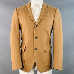 WOOSTER + LARDINI Size 40 Regular Tan Wool Notch Lapel Sport Coat